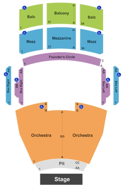 Fred Kavli Theatre Seating Chart